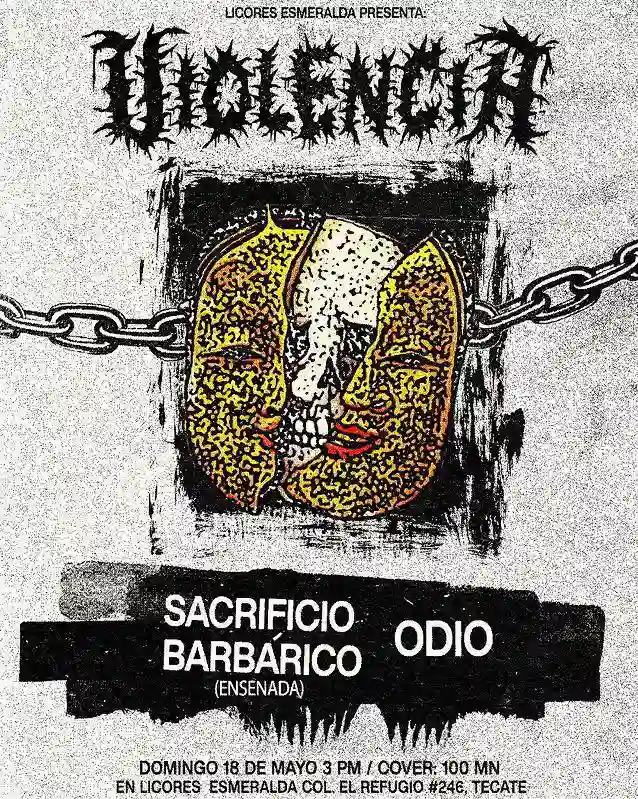 Flyer de tocada de Sacrificio Barbárico 4